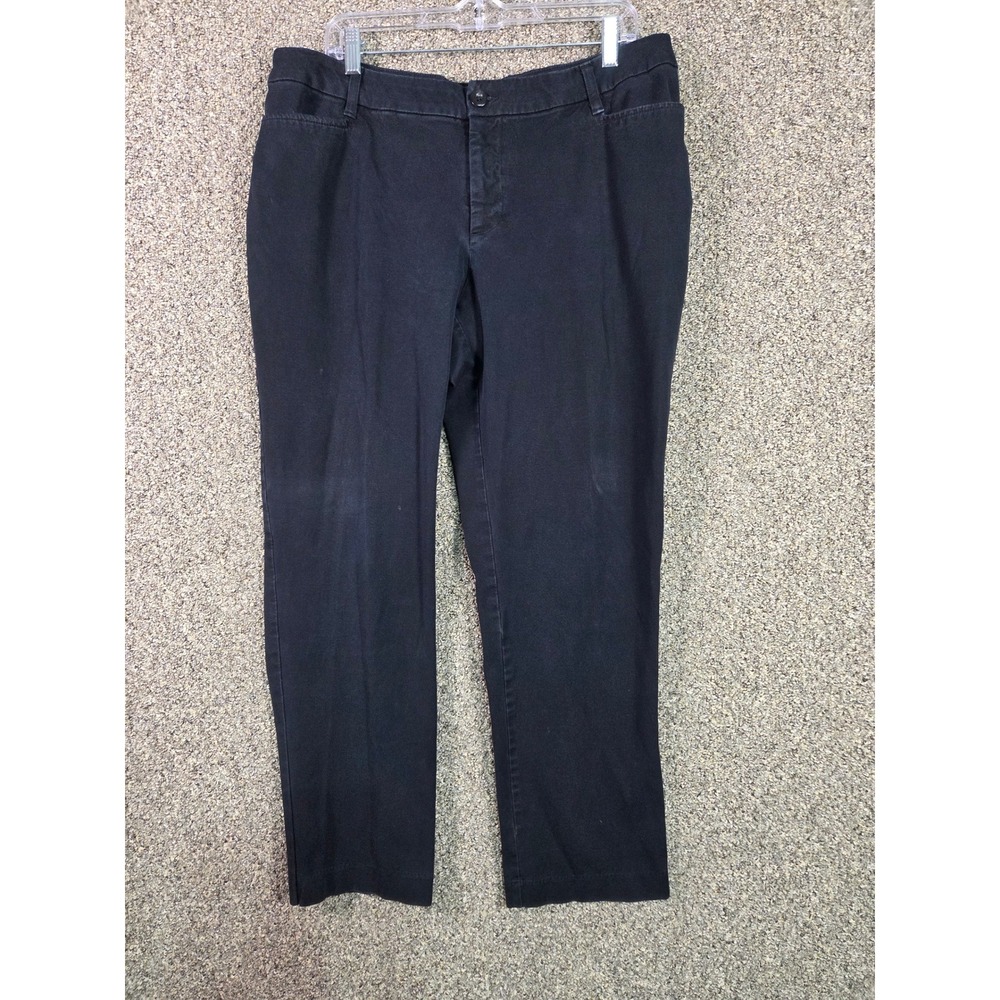 Jessica Howard Pants Mens 36 Black Cotton Spandex Straight Leg Trousers 00812